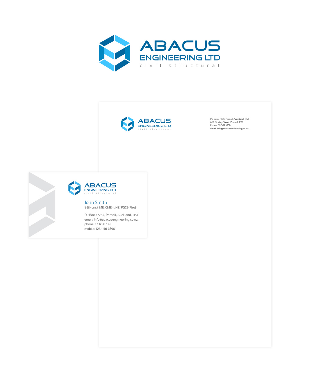 Дизайн логотипа и фирменного стиля для компании Abacus